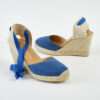 Azure Blue Lace Up Espadrilles High Wedge espadrille.co .uk 4