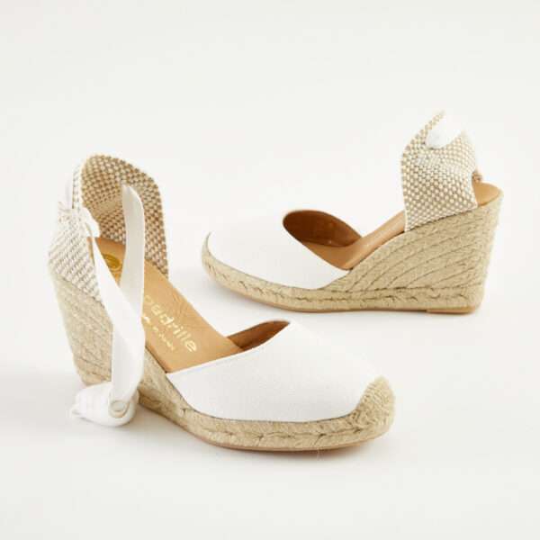 Frost Canvas Lace Up Espadrilles High Wedge espadrille.co .uk 3