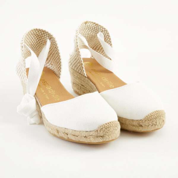 Frost Canvas Lace Up Espadrilles Low Wedge espadrille.co .uk 2