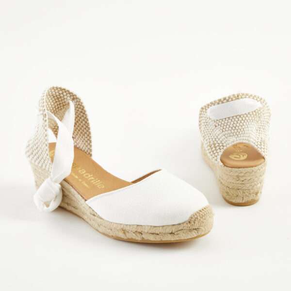 Frost Canvas Lace Up Espadrilles Low Wedge espadrille.co .uk 3