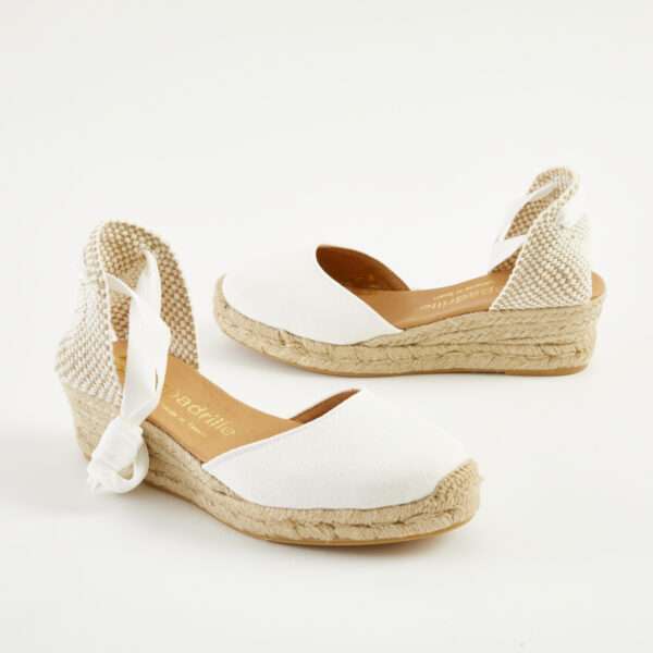 Frost Canvas Lace Up Espadrilles Low Wedge espadrille.co .uk 4
